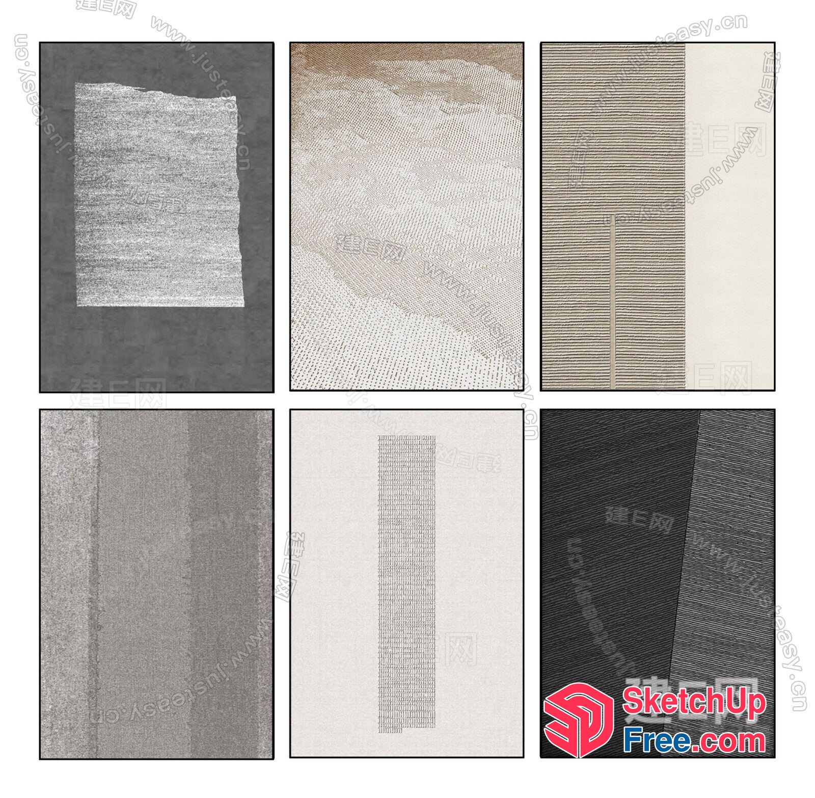Textured Rug Selection 3D SketchUp File