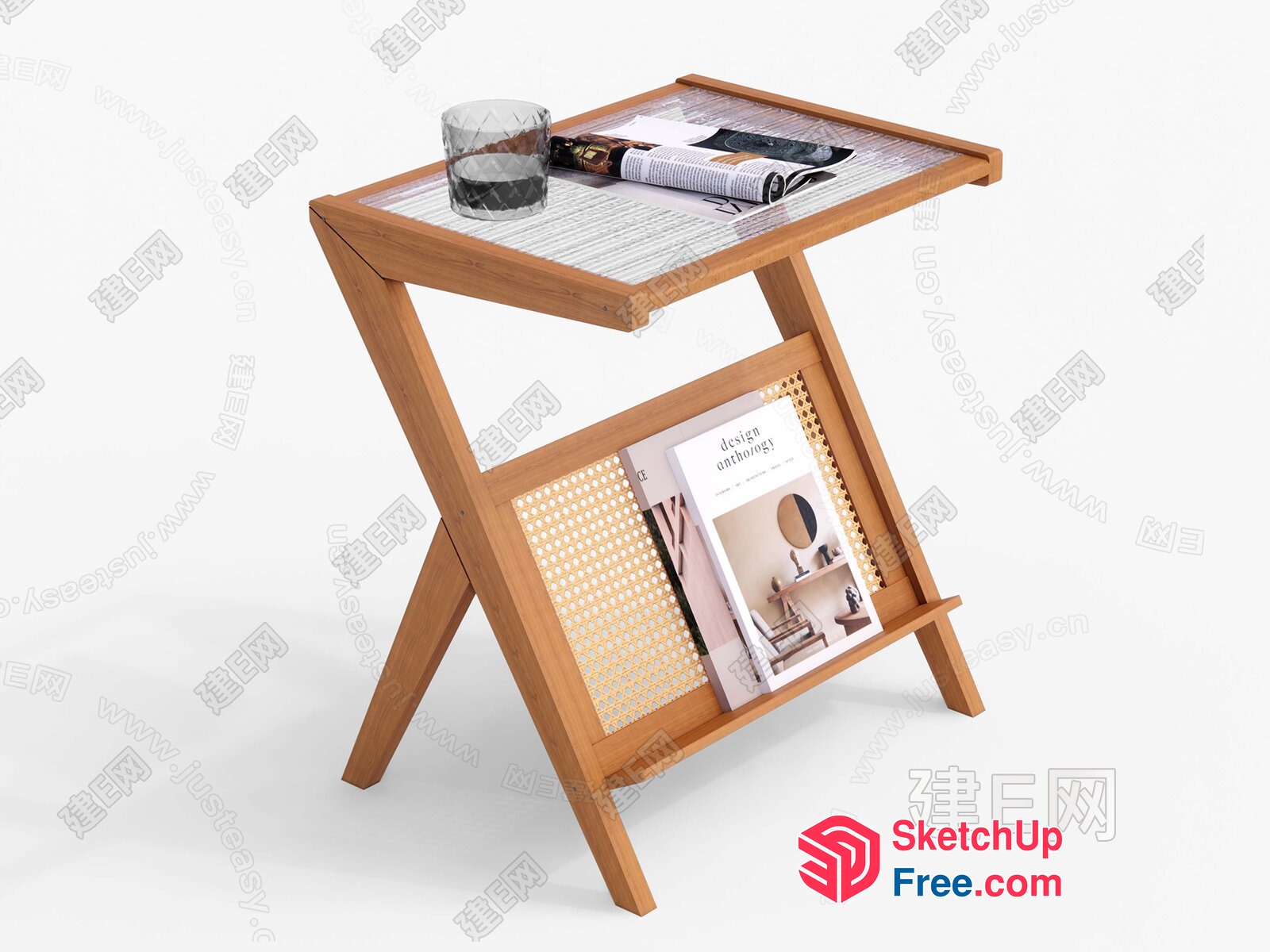 Magazine Holder And Table Combination 3D SketchUp File