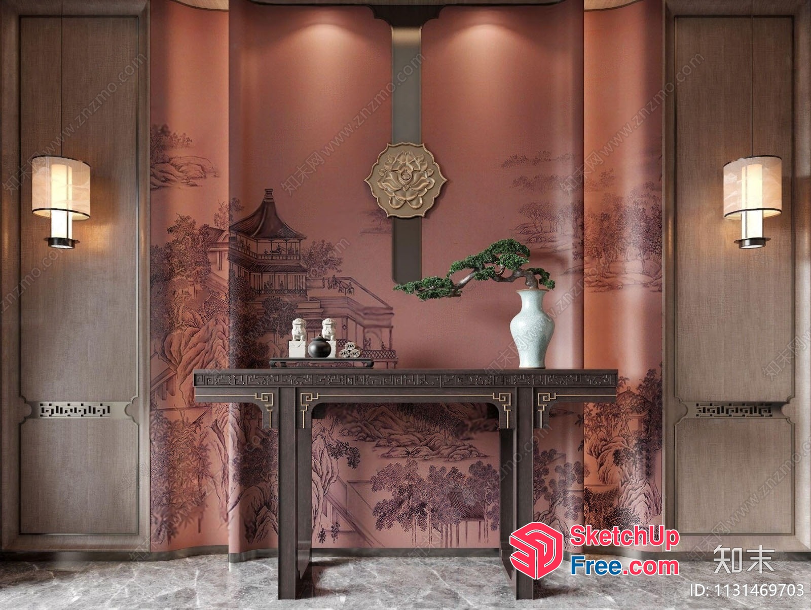 Ornate Oriental-Style Decor 3D SketchUp File