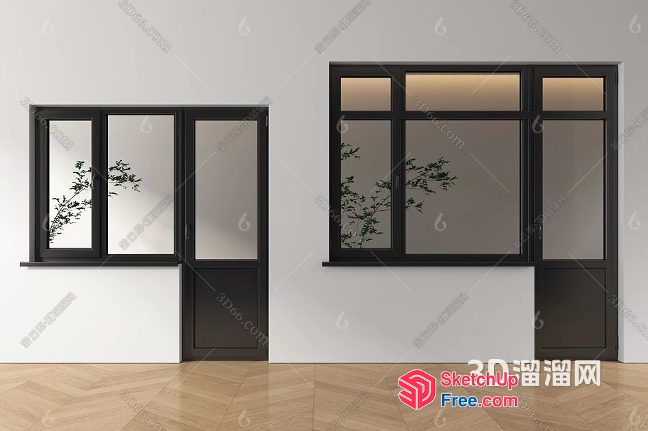 Modern Window And Door Design With Natural Light 3D SketchUp File