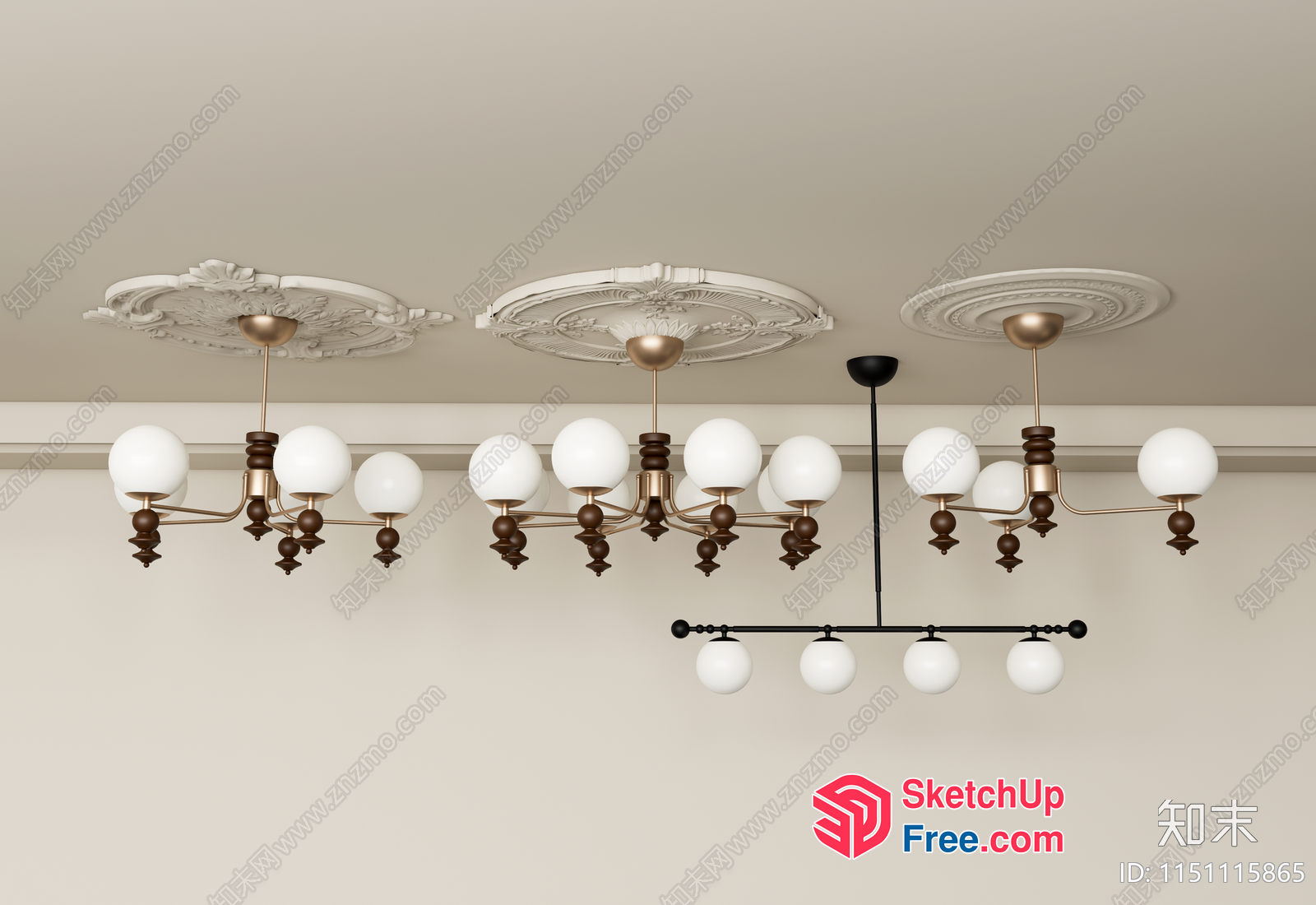 Elegant Light Fixtures 3D SketchUp File