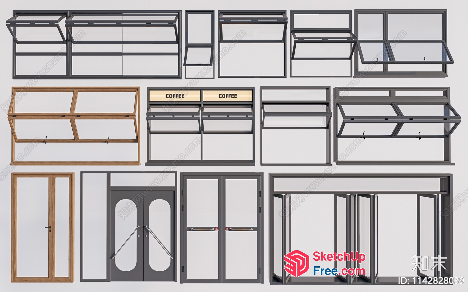 Variety Of Window And Door Frames 3D SketchUp File