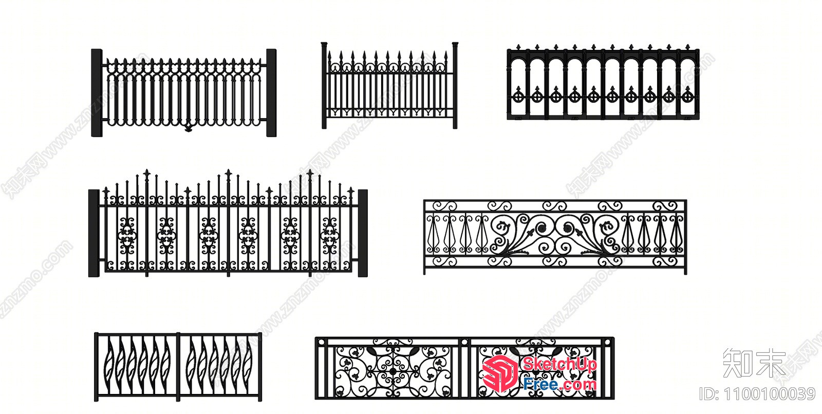 Ornate Ironwork Designs For Balconies And Railings 3D SketchUp File