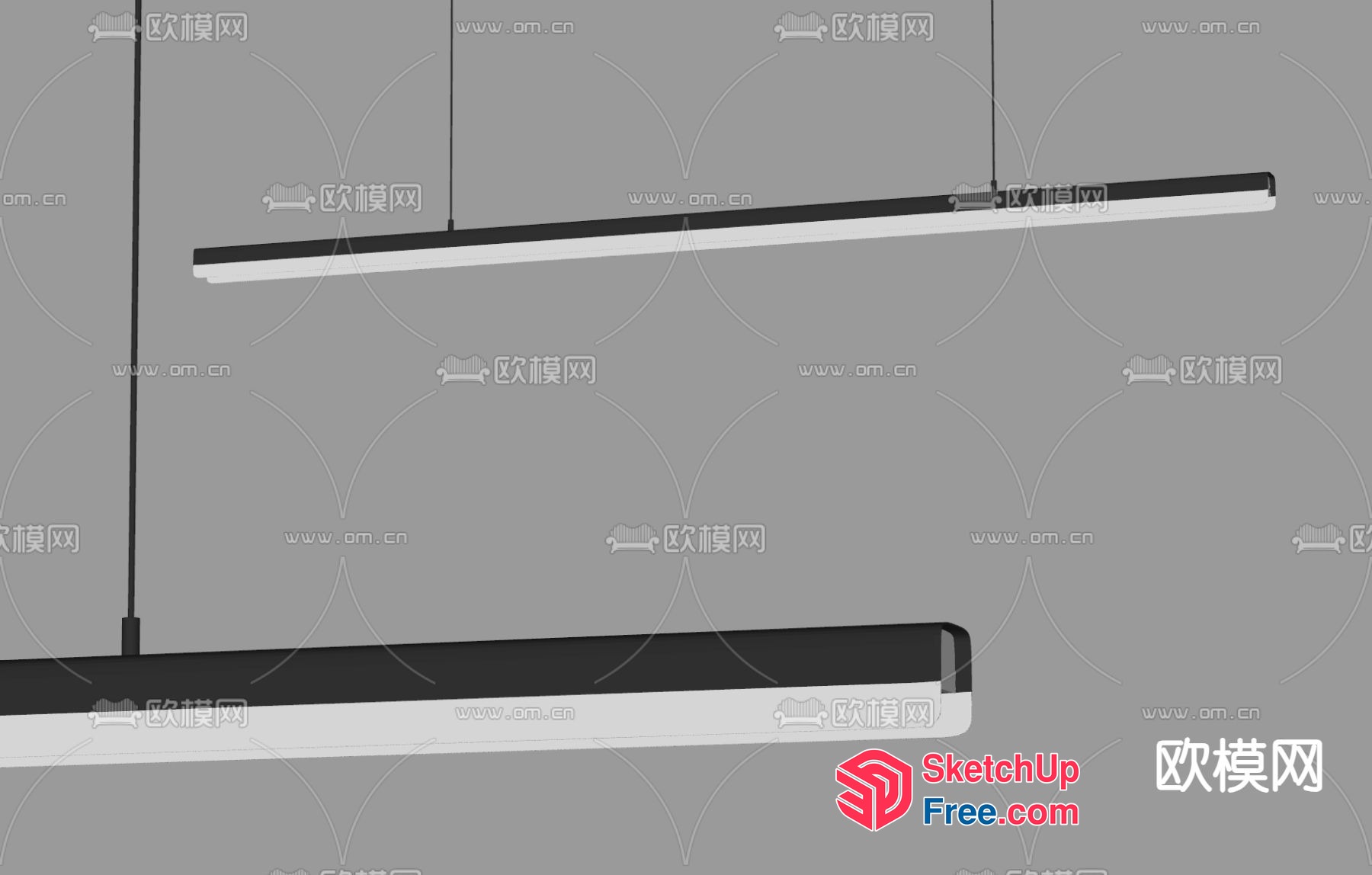 Suspended Modern Light Fixture 3D SketchUp File
