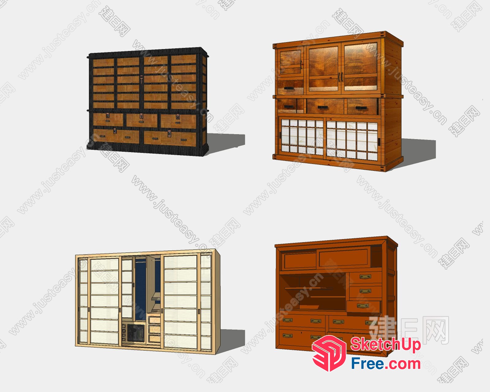 Traditional Japanese Furniture Collection 3D SketchUp File