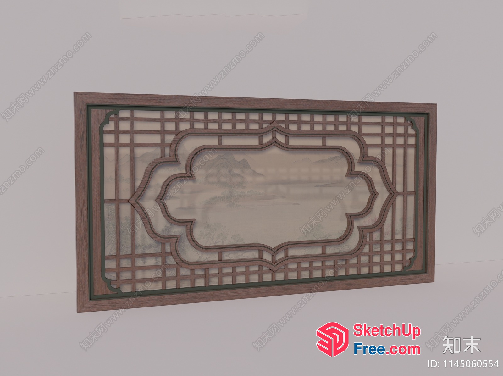 Ornate Wooden Panel With Intricate Design 3D SketchUp File