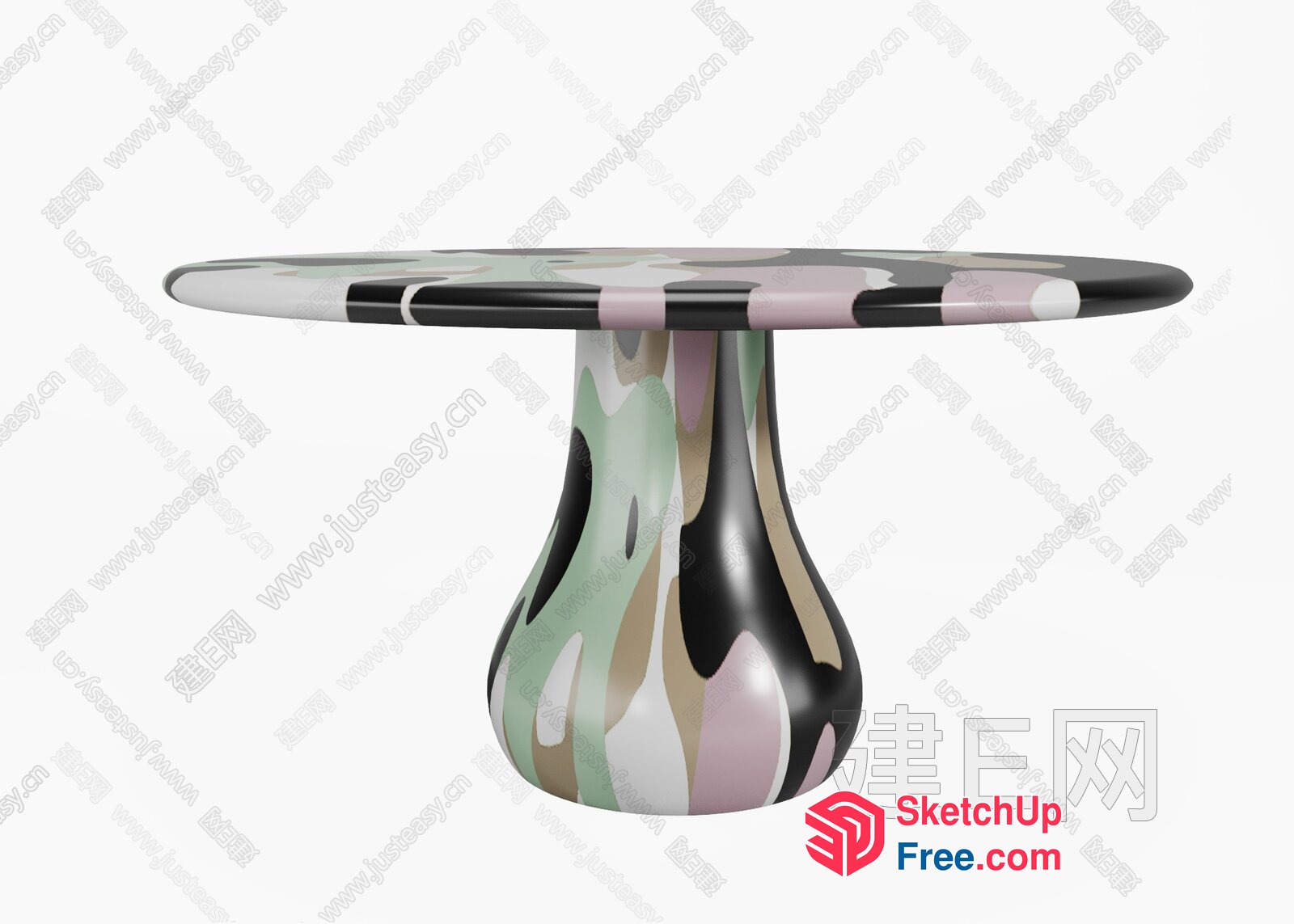 Vibrant Tabletop Artistry 3D SketchUp File