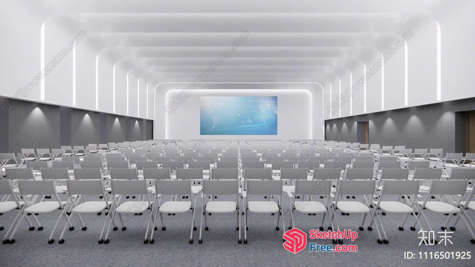 Modern Conference Room With Minimalist Decor 3D SketchUp File