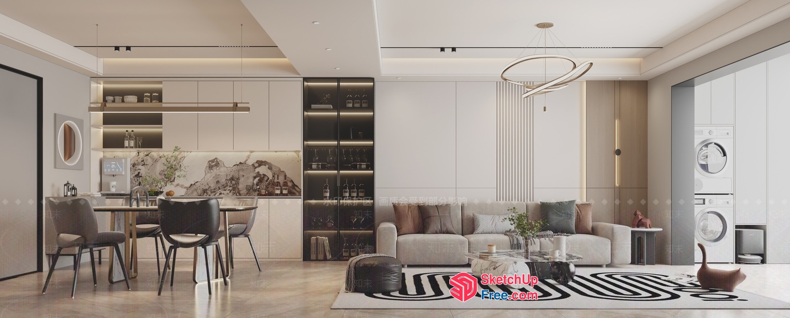 Modern Luxury Home Interior Design 3D SketchUp File