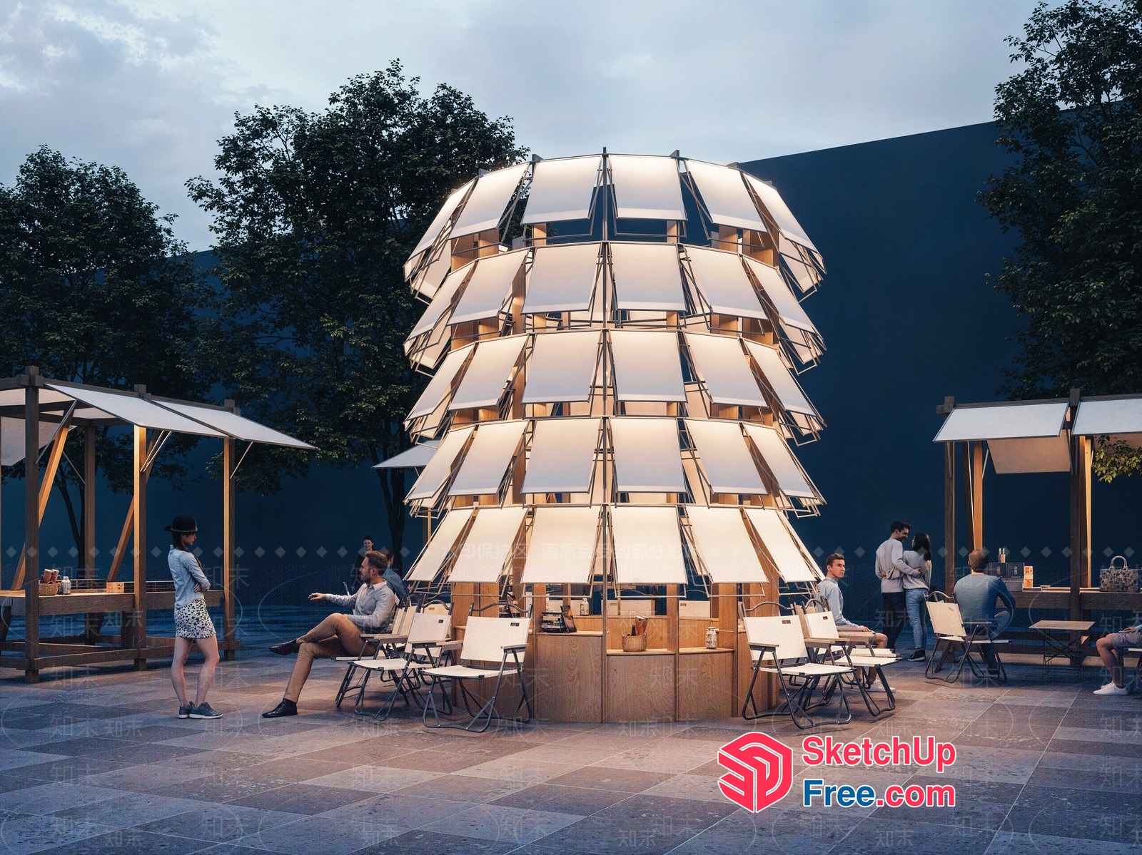 Modern Outdoor Furniture And Decor 3D SketchUp File