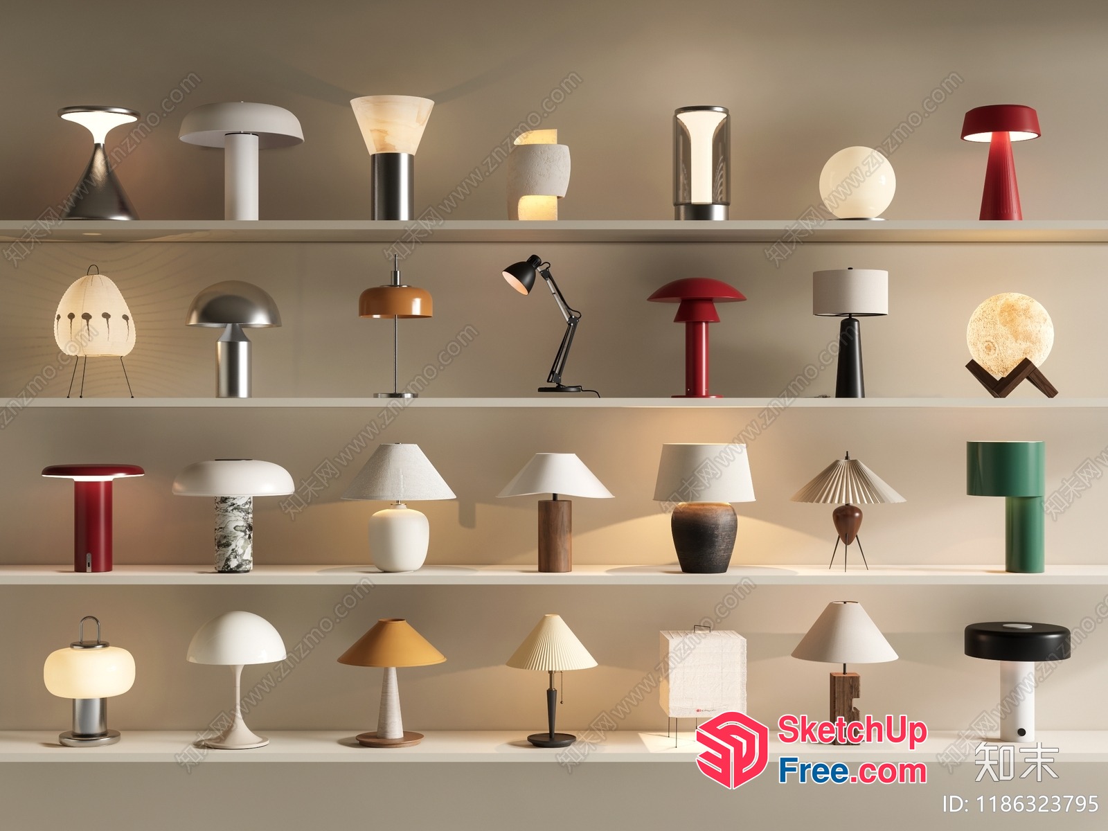 Modern Table Lamps With Unique Designs And Styles 3D SketchUp File