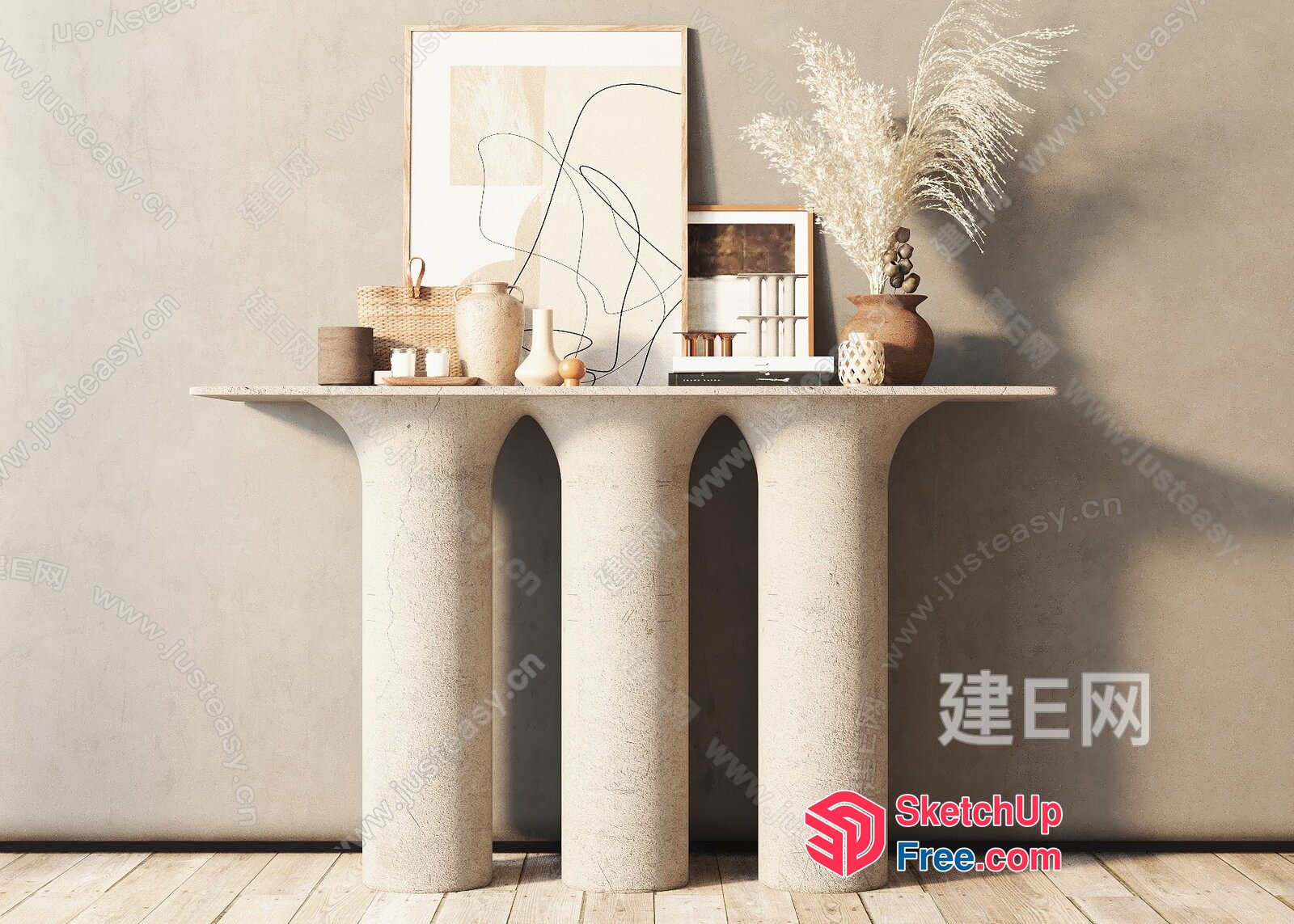 Elegant Modern Minimalist Home Decor 3D SketchUp File