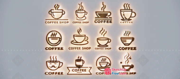 Coffee Shop Decorations 3D SketchUp File