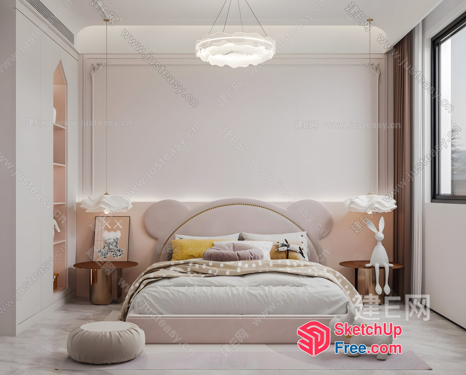 Cozy And Inviting Modern Bedroom Interior 3D SketchUp File