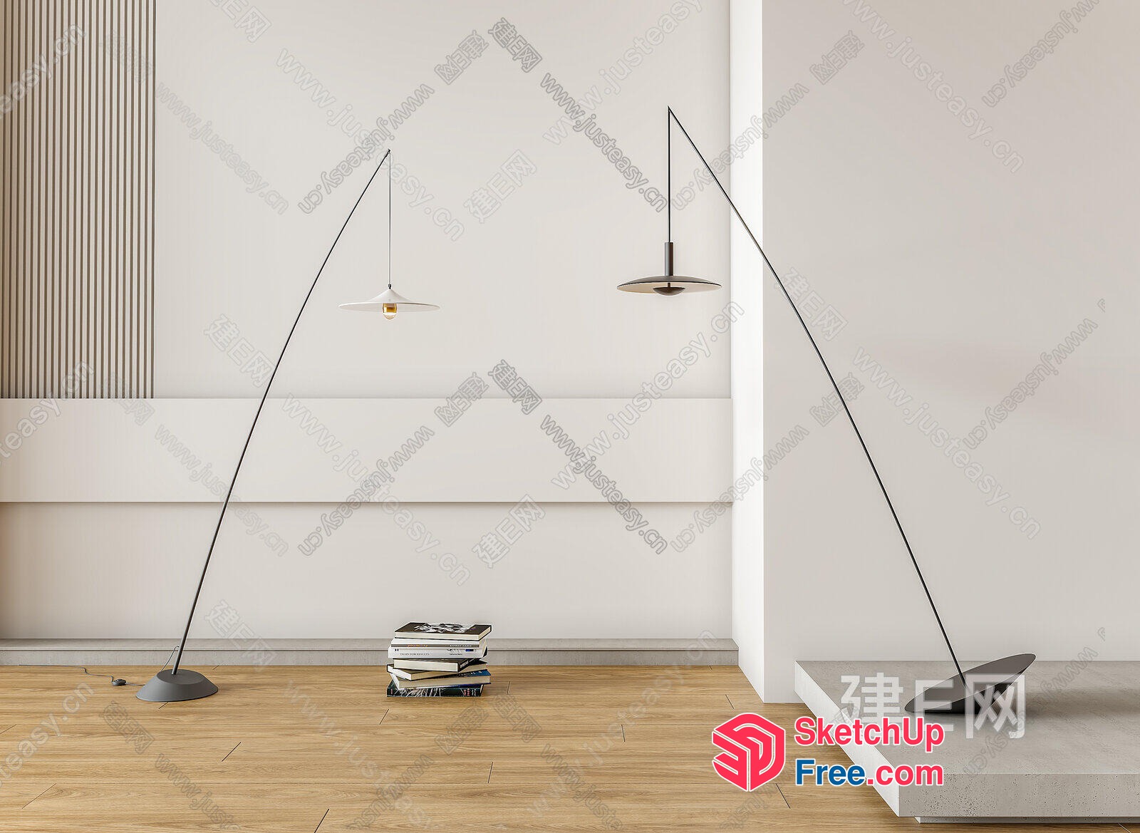 Modern Minimalist Living Room With Sleek Furniture And Lighting 3D SketchUp File