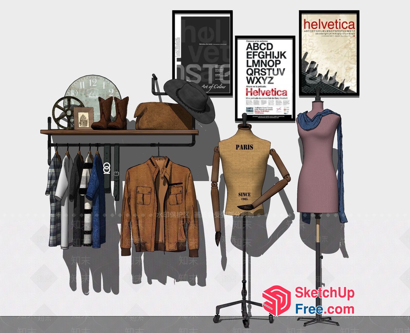Fashionable Clothing And Decor Collection 3D SketchUp File