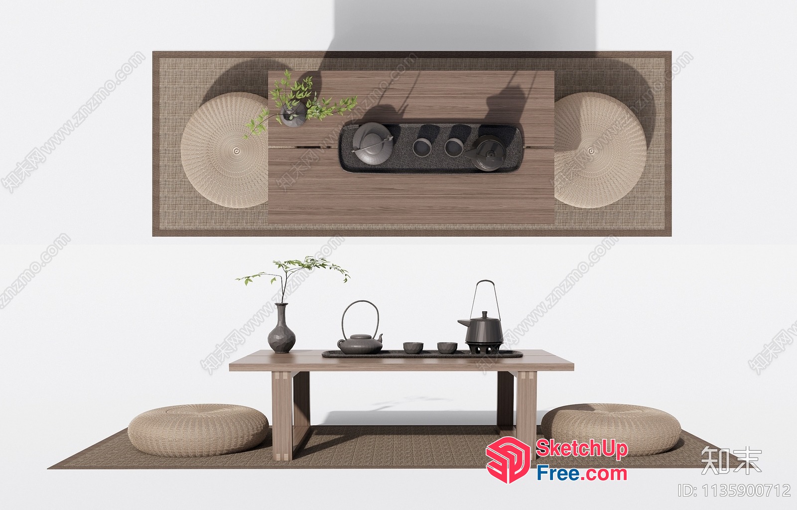 Japanese-Style Tea Room 3D SketchUp File