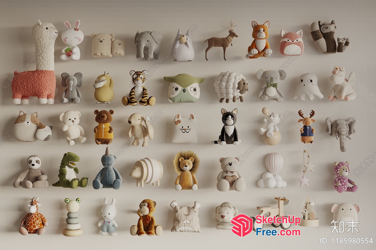 Adorable Animal And Toy Decorations 3D SketchUp File