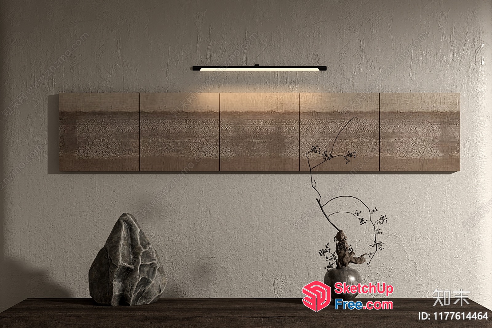 Minimalist Japanese Style Interior Decor 3D SketchUp File