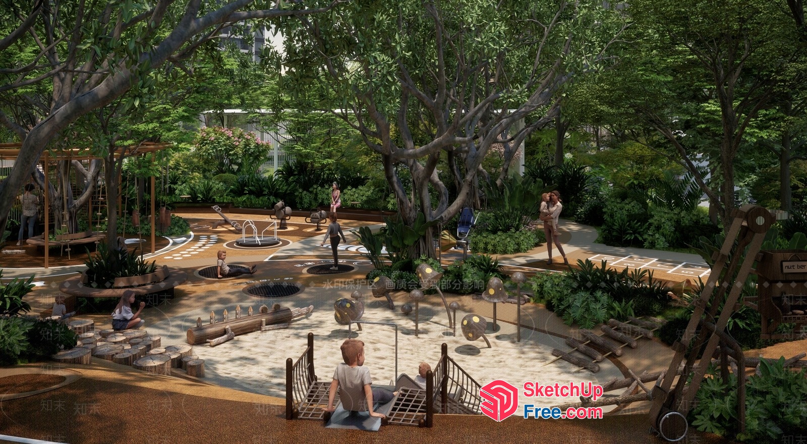 Serene Natural Oasis 3D SketchUp File