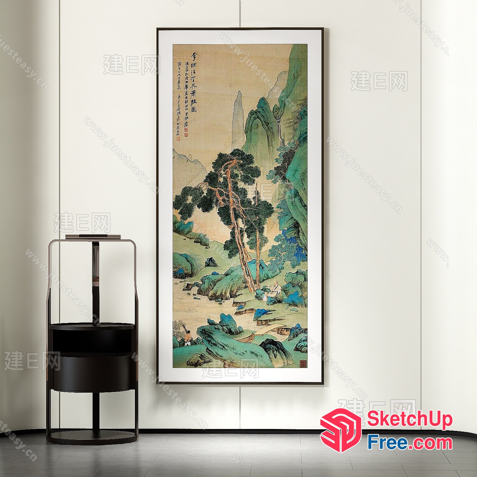 Asian-Inspired Artwork In A Modern Setting 3D SketchUp File