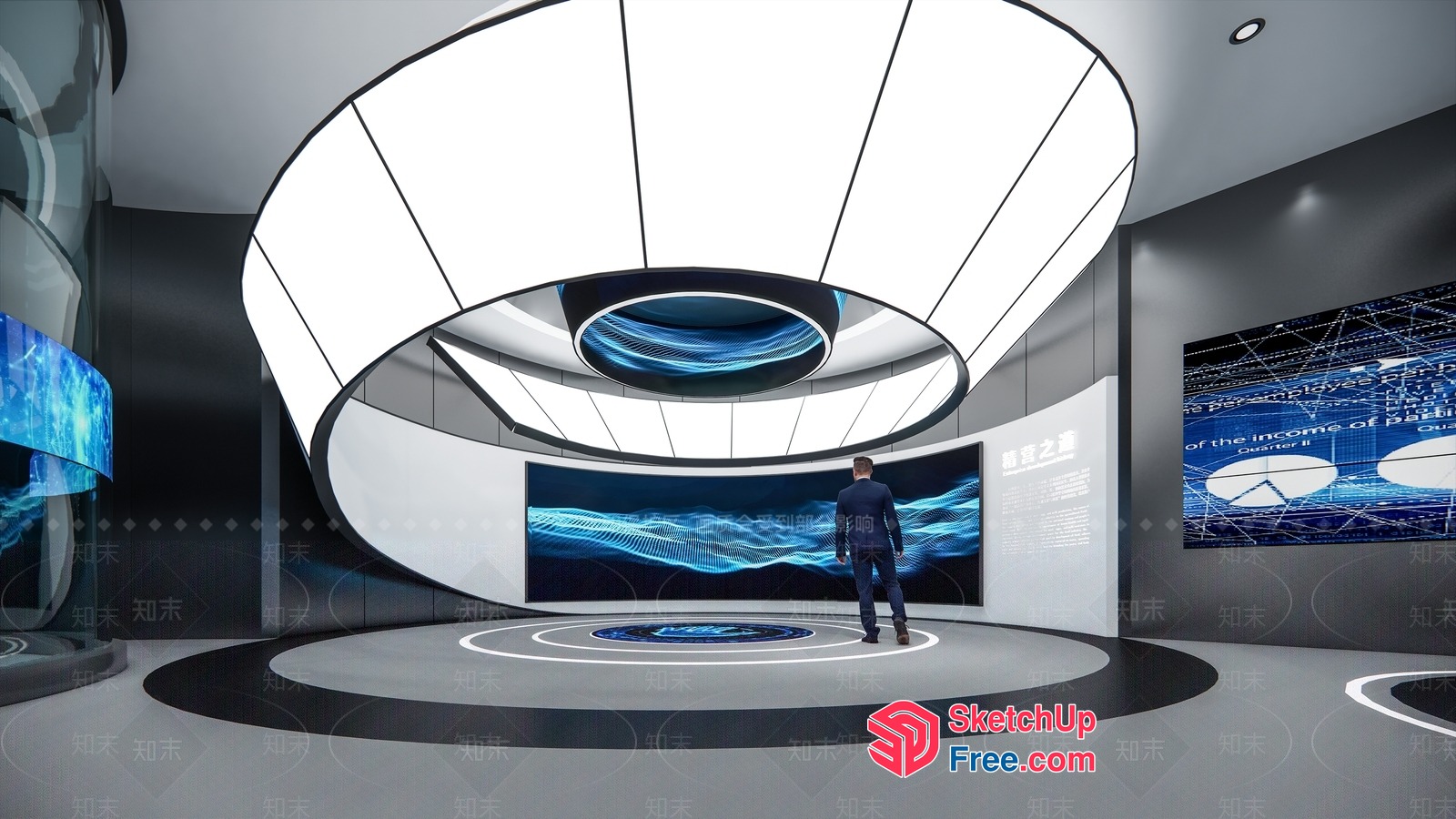 Futuristic Interior Design Space 3D SketchUp File
