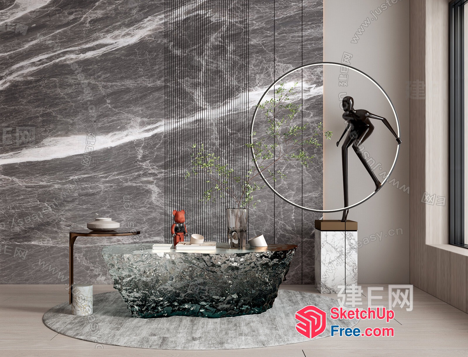 Modern And Elegant Interior Design With Unique Decorations 3D SketchUp File