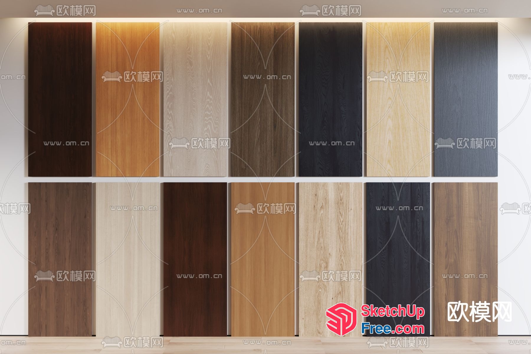 Wooden Panel Collection 3D SketchUp File