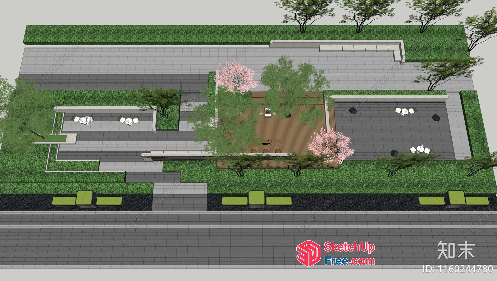 Exterior Decor For Commercial Street 3D SketchUp File