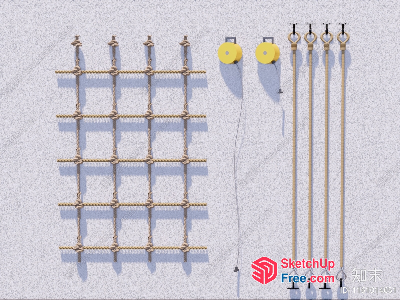 Rope Ladder And Pulley System 3D SketchUp File