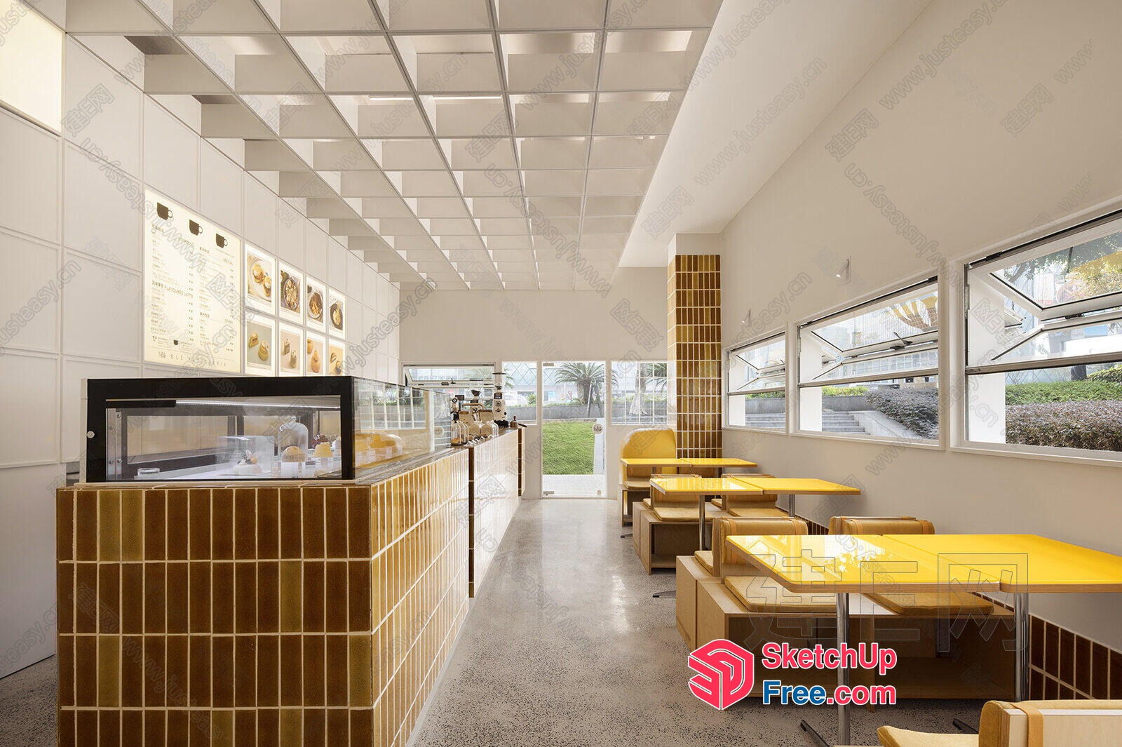 Modern And Elegant Interior Design For A Bakery 3D SketchUp File