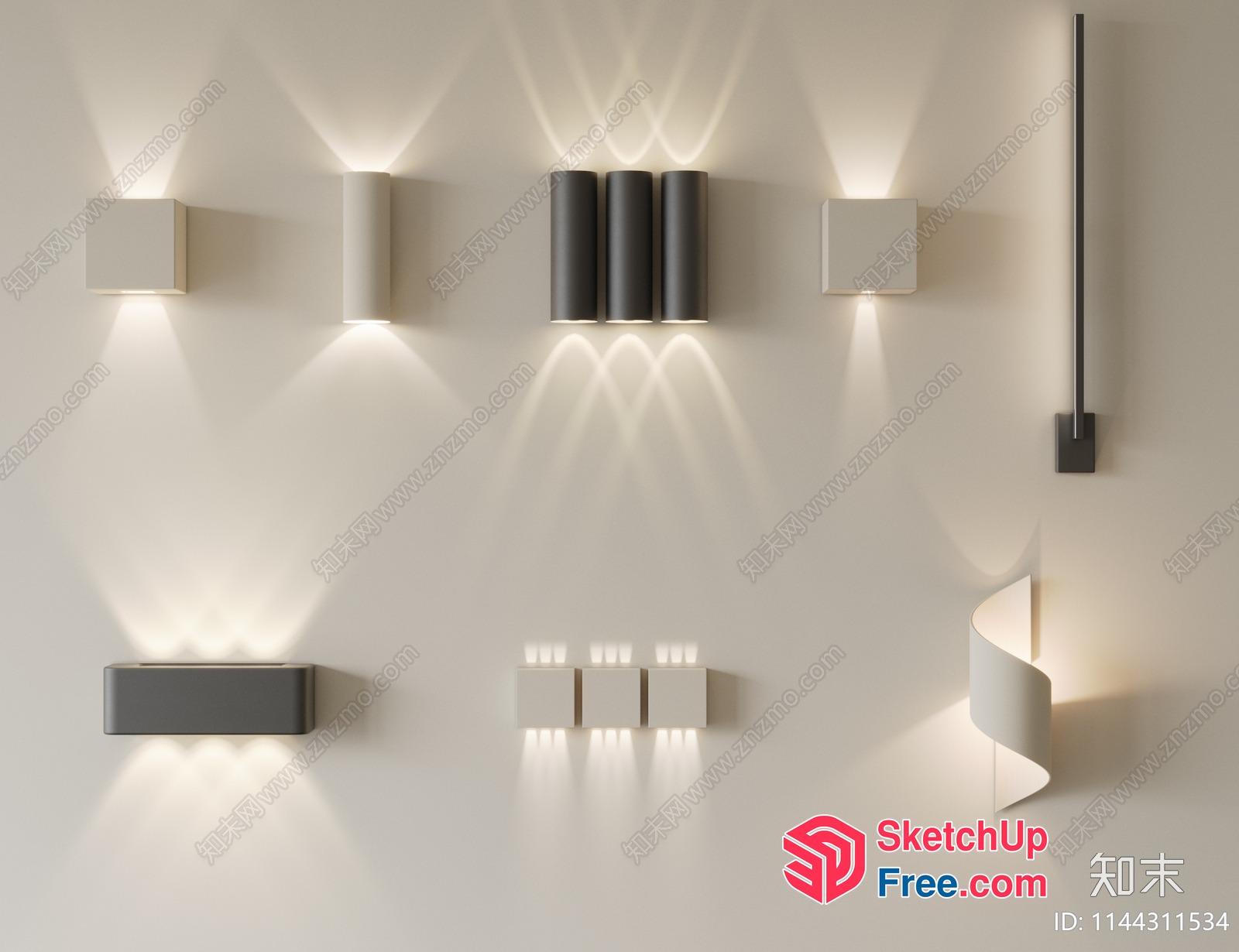 Modern Wall Lighting Fixtures 3D SketchUp File