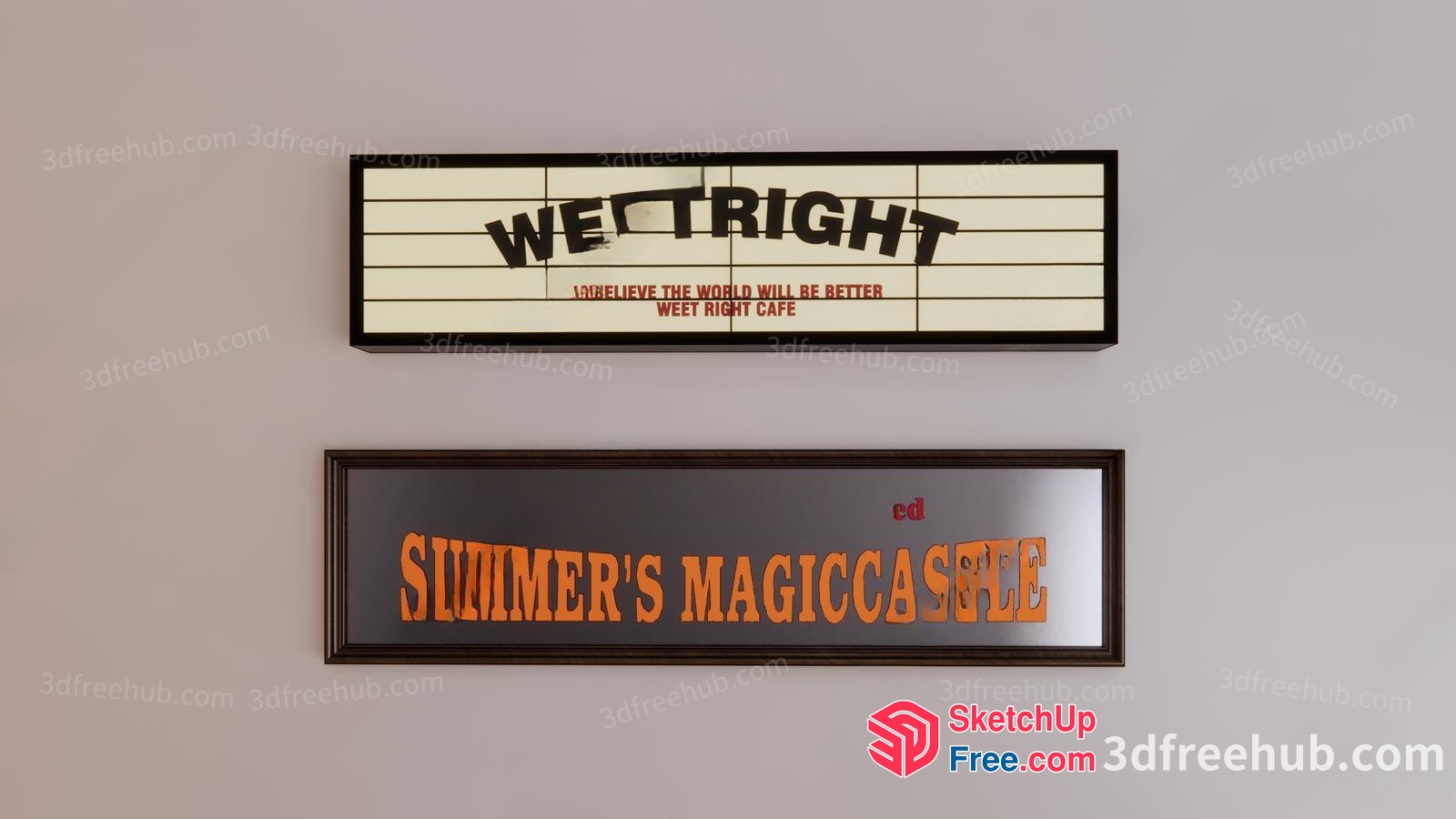 Vintage Signage Collection 3D SketchUp File