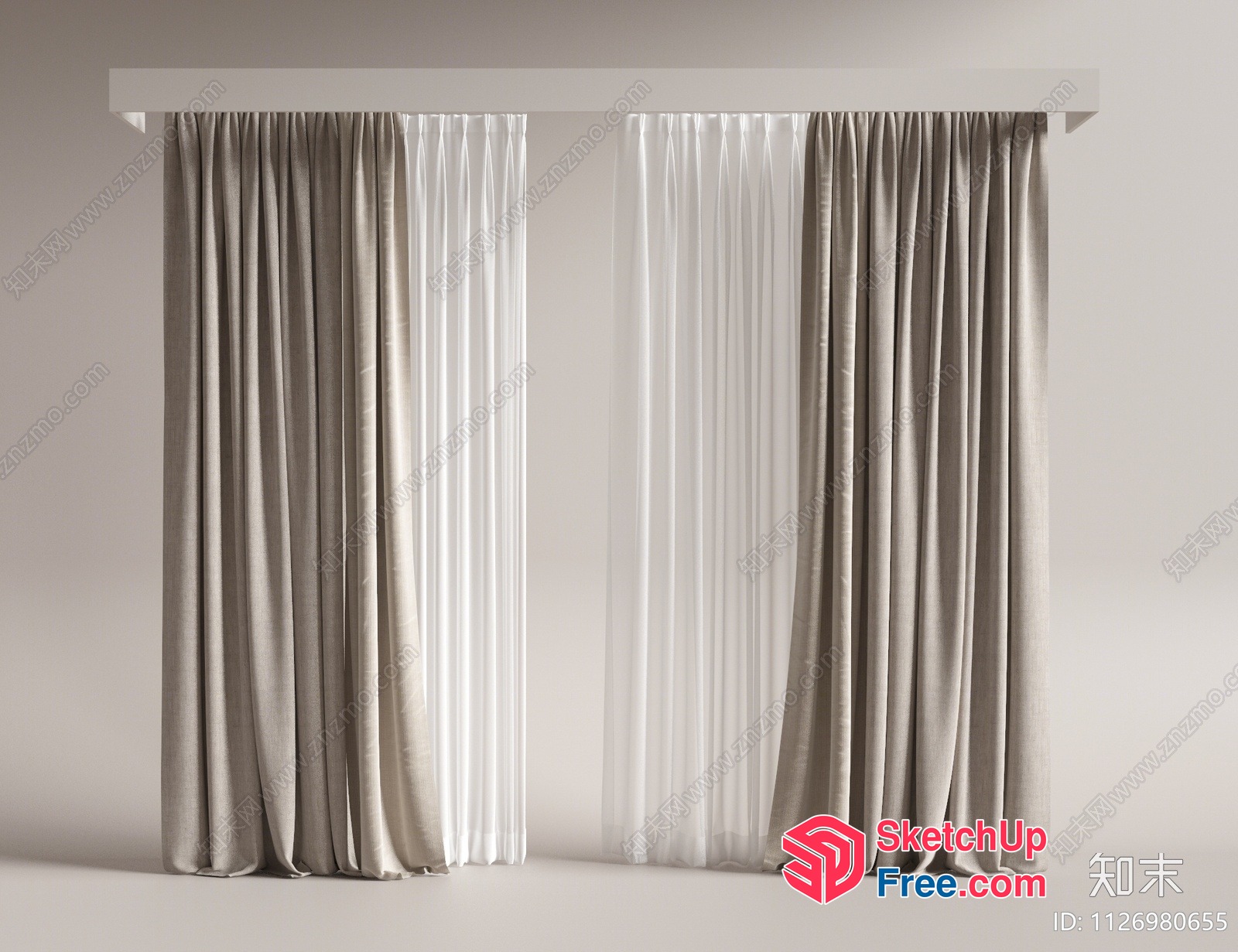 Elegant Curtain Design 3D SketchUp File