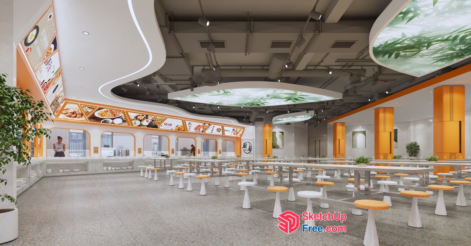Modern And Elegant Commercial Street Interior 3D SketchUp File