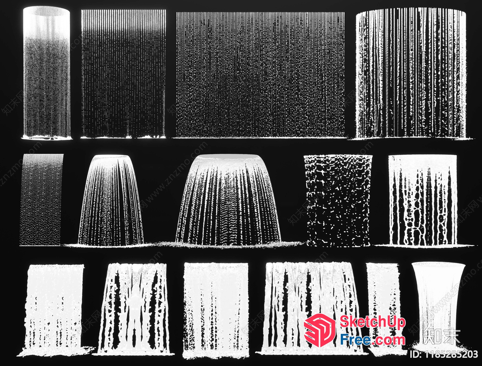 Unique Modern Glass Wall Decor Collection 3D SketchUp File