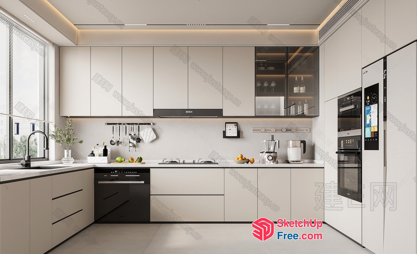 Sleek And Modern Kitchen Design 3D SketchUp File