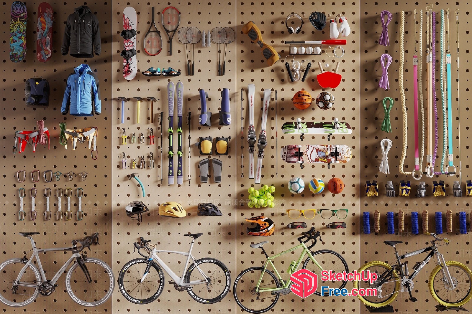 Bicycle Storage And Display 3D SketchUp File