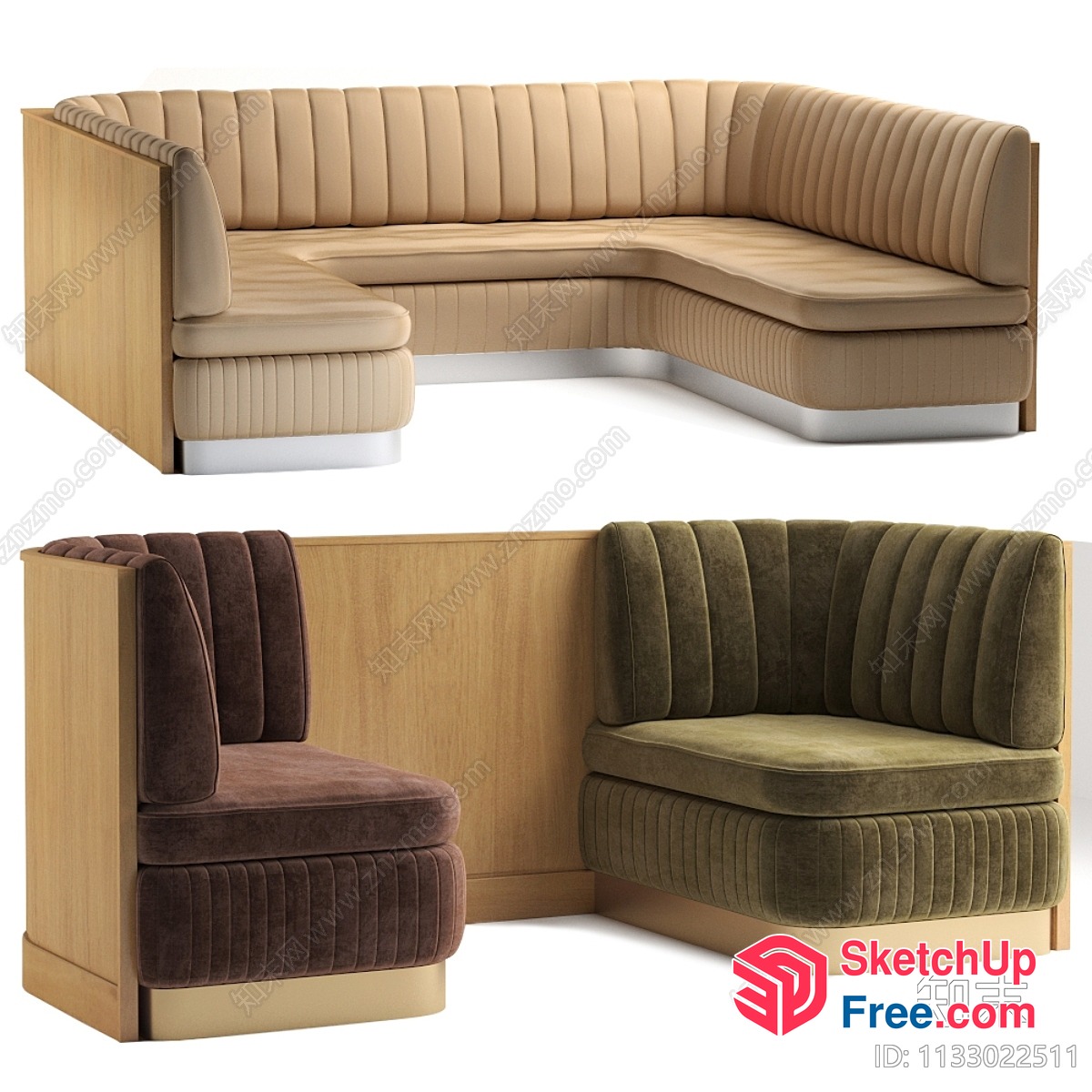 Elegant And Modern Sofa And Chair Set 3D SketchUp File
