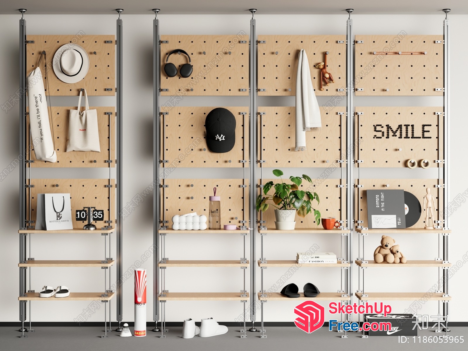 Modern Minimalist Shelving System 3D SketchUp File