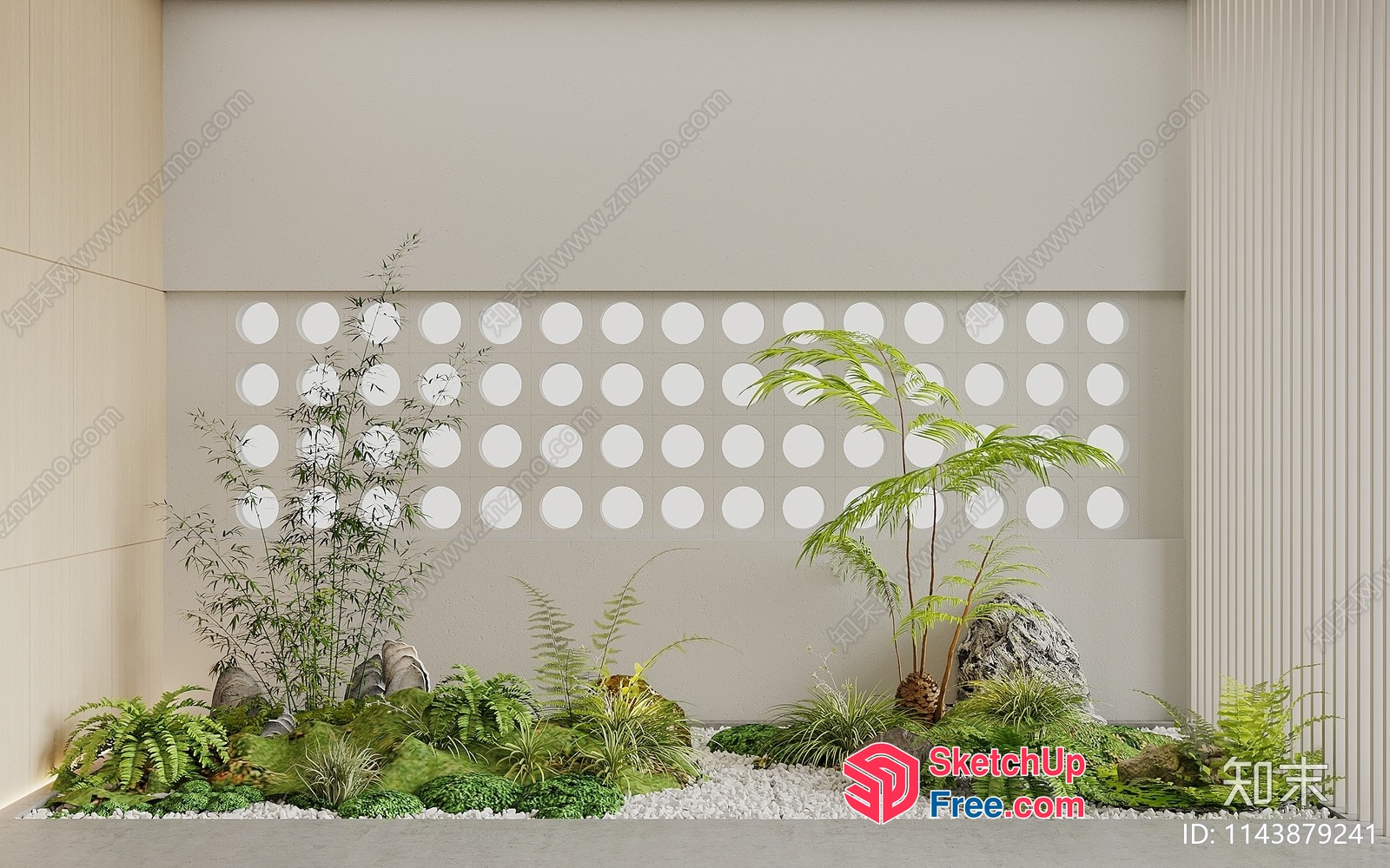 Aesthetic Japanese-Style Interior Design 3D SketchUp File
