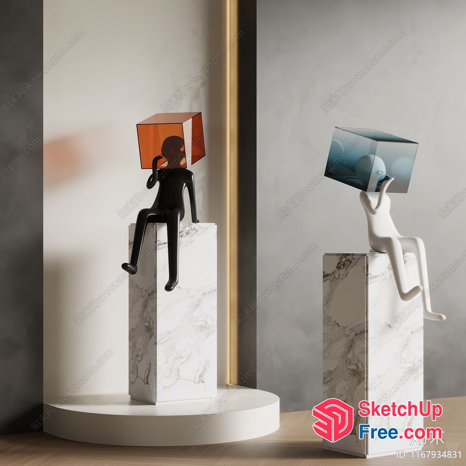 Minimalist Modern Art Sculpture 3D SketchUp File