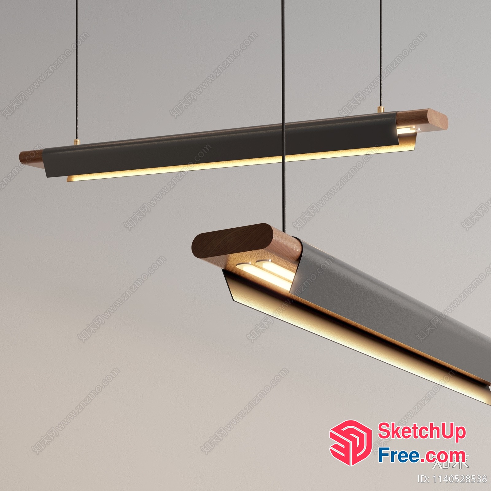 Modern Minimalist Hanging Light Fixture 3D SketchUp File