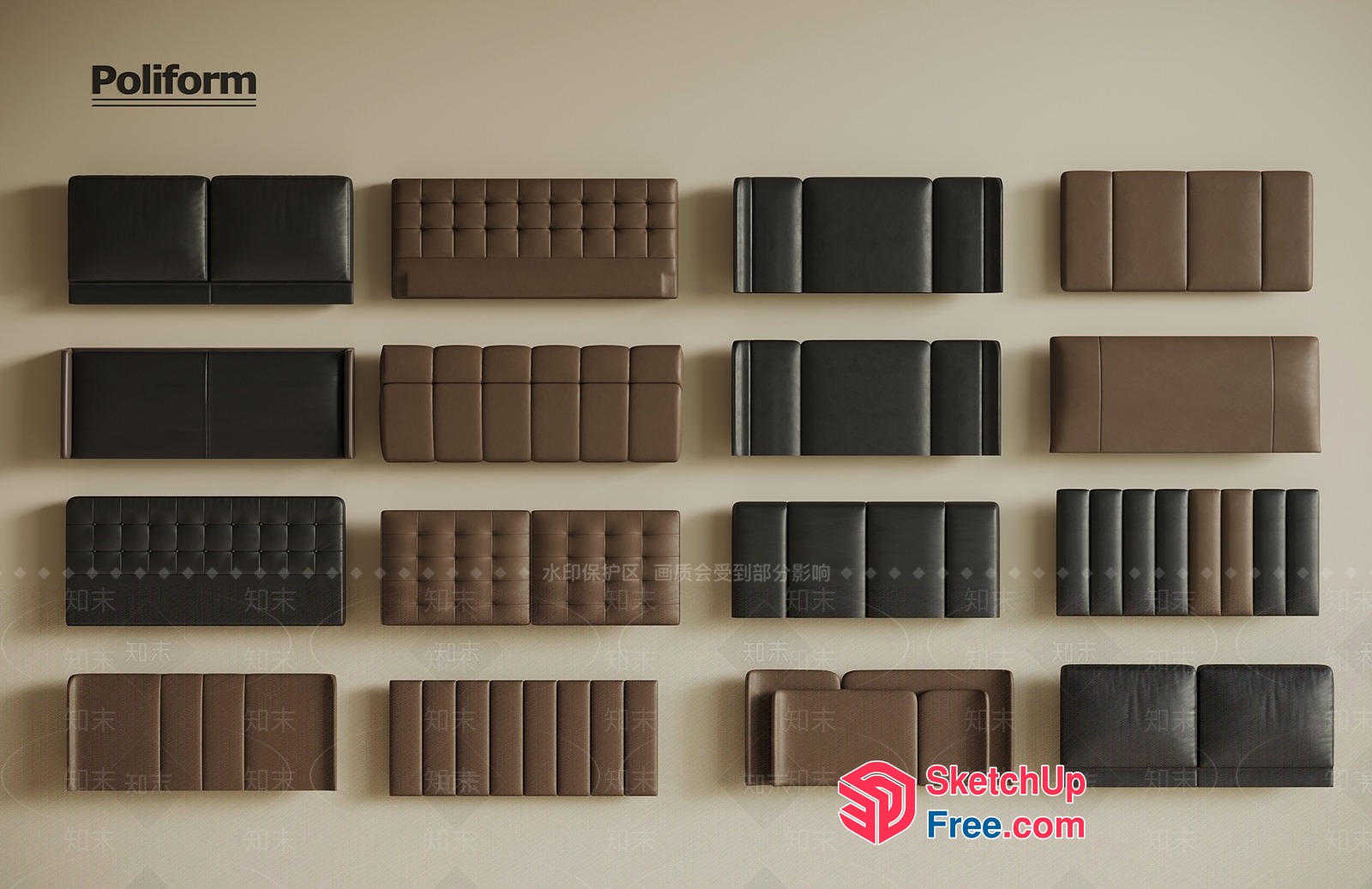 Poliform Sofa Designs 3D SketchUp File