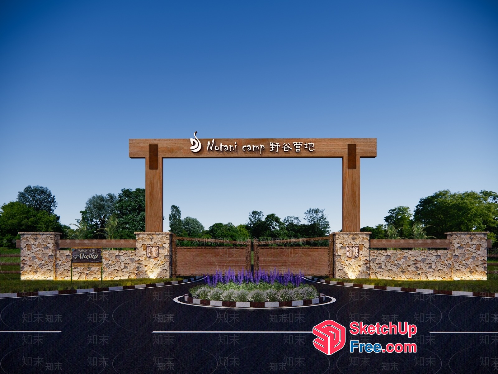 Notani Camp Entrance 3D SketchUp File