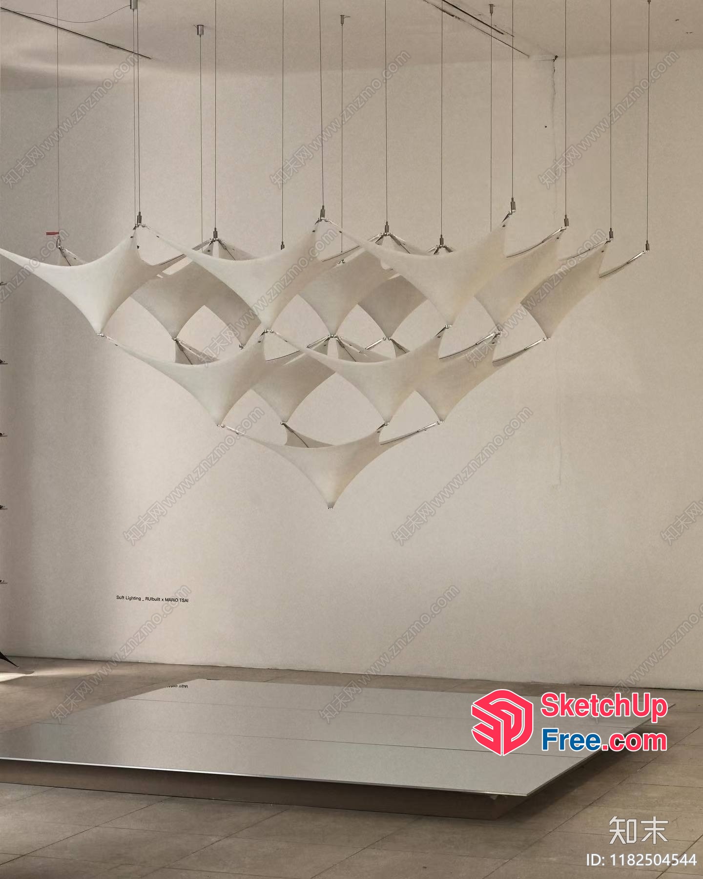 Elegant White Sculptural Installation 3D SketchUp File