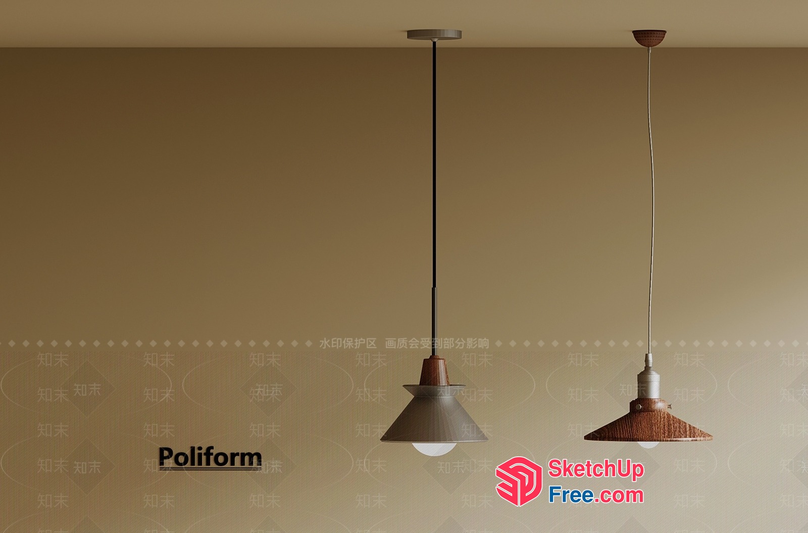Modern Hanging Light Fixtures 3D SketchUp File