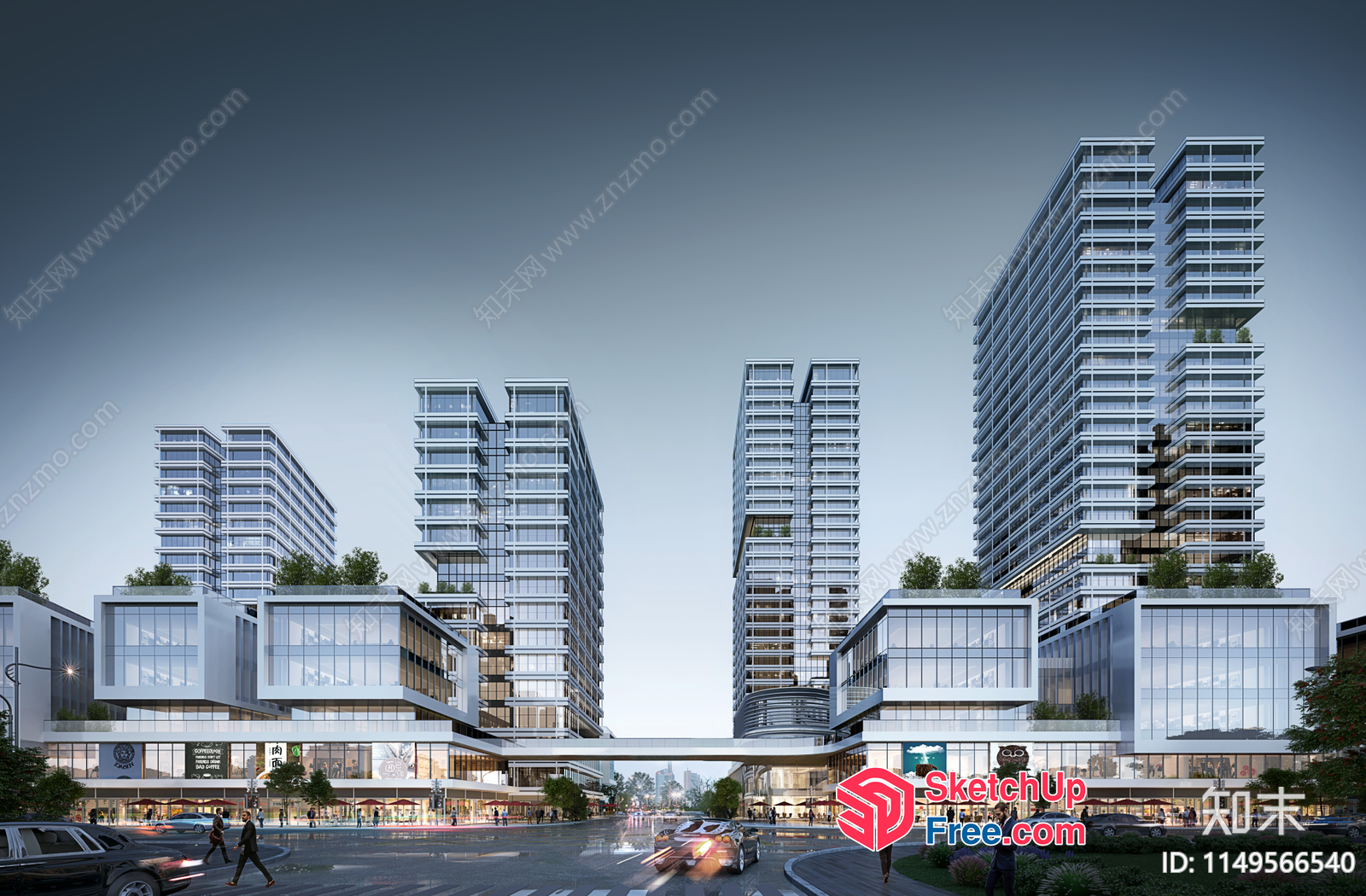 Modern Commercial Street Cladding 3D SketchUp File