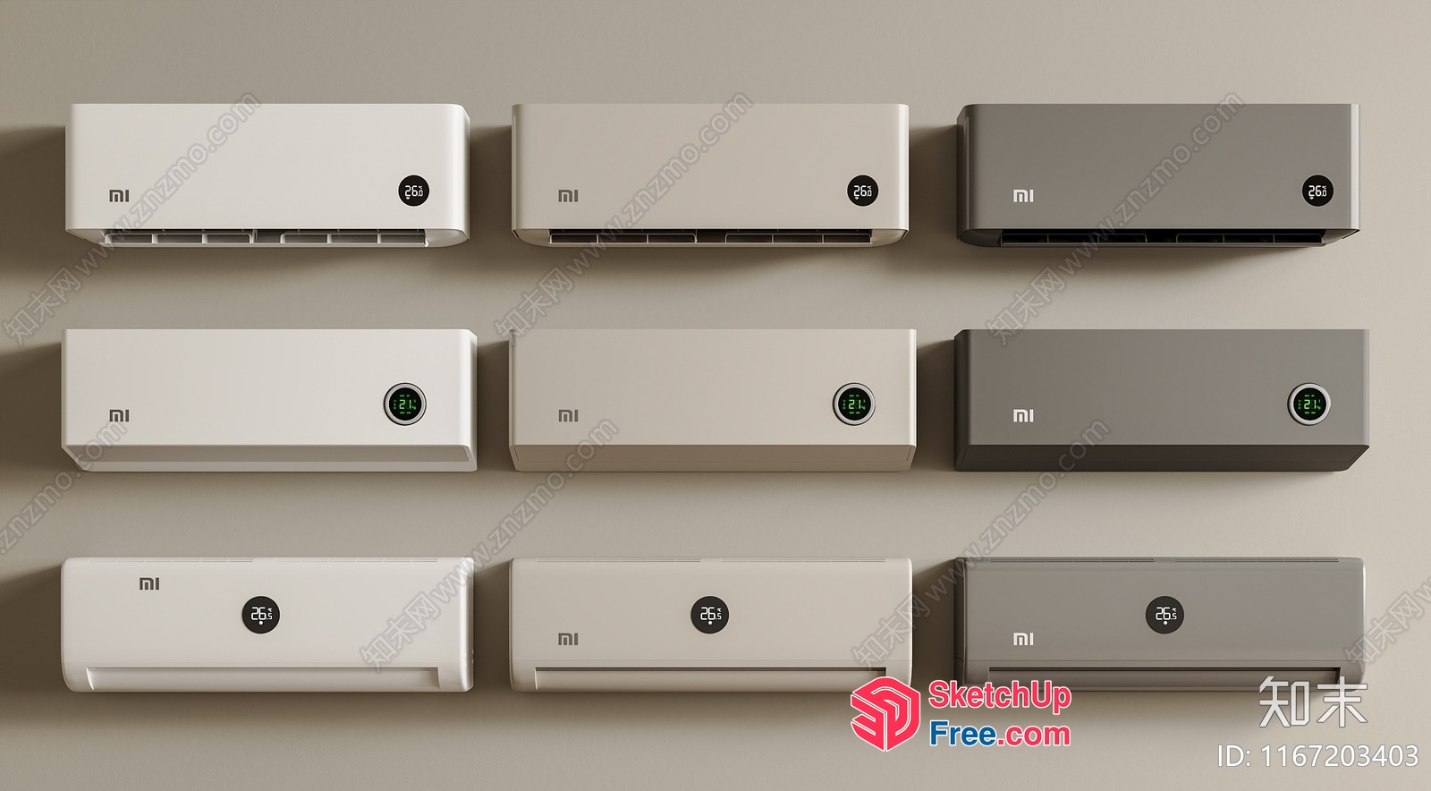 Xiaomi Air Conditioner Collection 3D SketchUp File