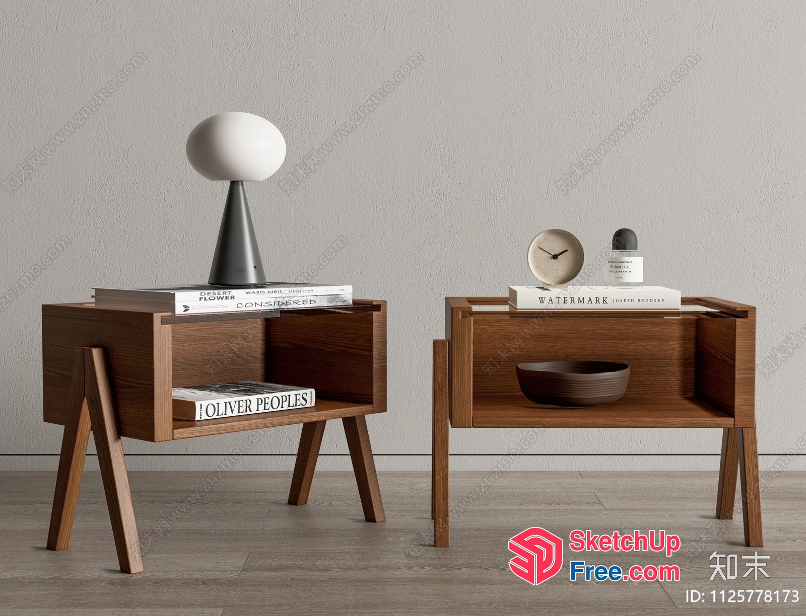 Modern Minimalist Wooden Furniture Collection 3D SketchUp File